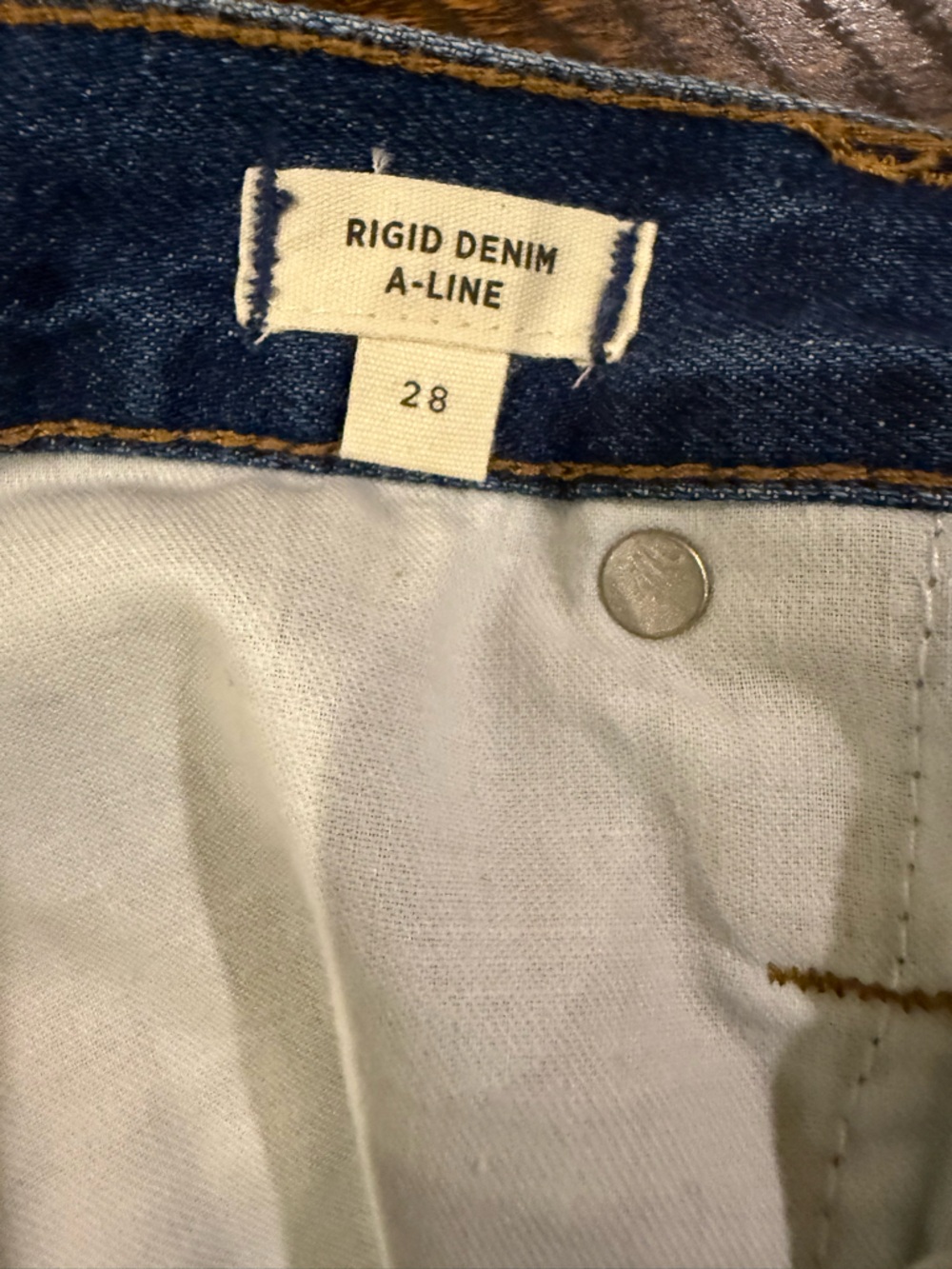 Madewell Confetti Floral Embroidered Denim A-Line Mini Skirt Size 28 - Picture 7 of 14